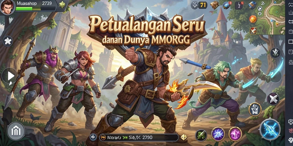 Tampilan gameplay menarik dalam dunia MMORPG 2739.