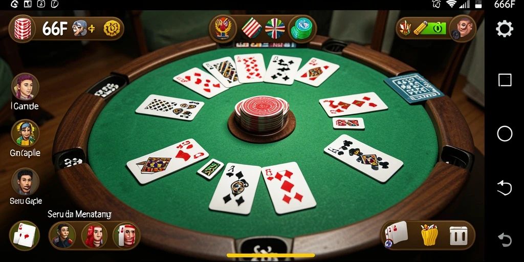 Tampilan gameplay seru dalam game Gaple 666F.