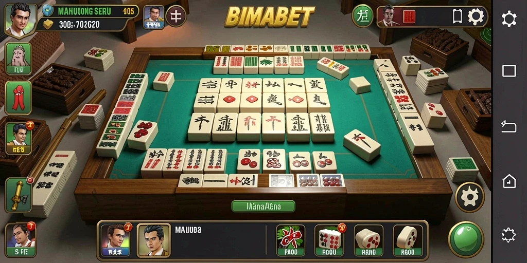 Screenshot gameplay BIMABET yang menampilkan keseruan permainan Mahjong.