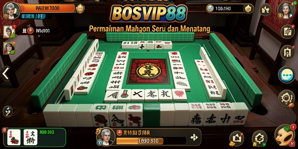 Tampilan gameplay dari game Mahjong BOSVIP88 yang menarik.