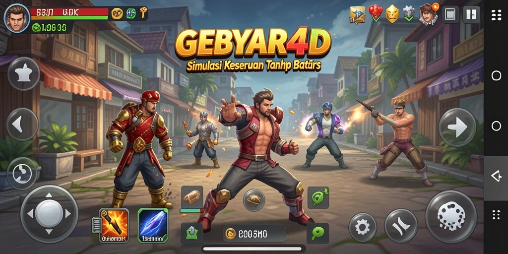 Tampilan gameplay menawan dalam GEBYAR4D yang penuh dengan aksi dan strategi.