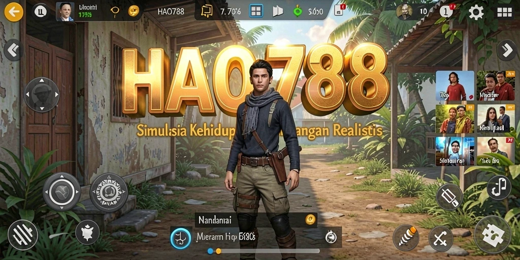 Screenshot HAO788 menunjukkan karakter dalam gameplay simulasi kehidupan.