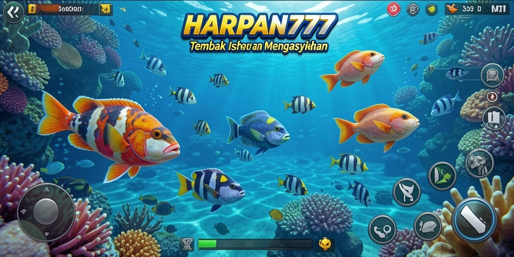 Gameplay seru saat menembak ikan dengan grafis memukau.