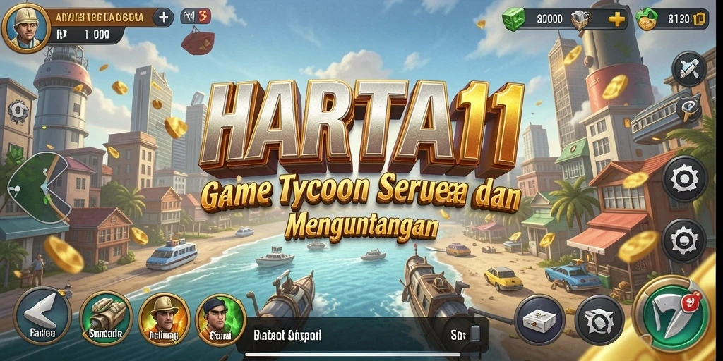 Tampilan gameplay HARTA11 yang realistis dan menarik.