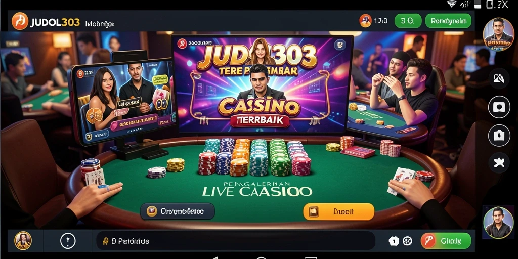 Tampilan gameplay Live Casino yang mengasyikkan di JUDOL303.