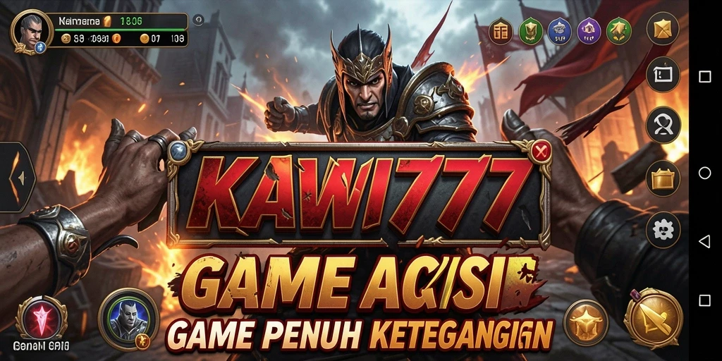 Tampilan gameplay KAWI777 dengan aksi seru dan karakter unik.