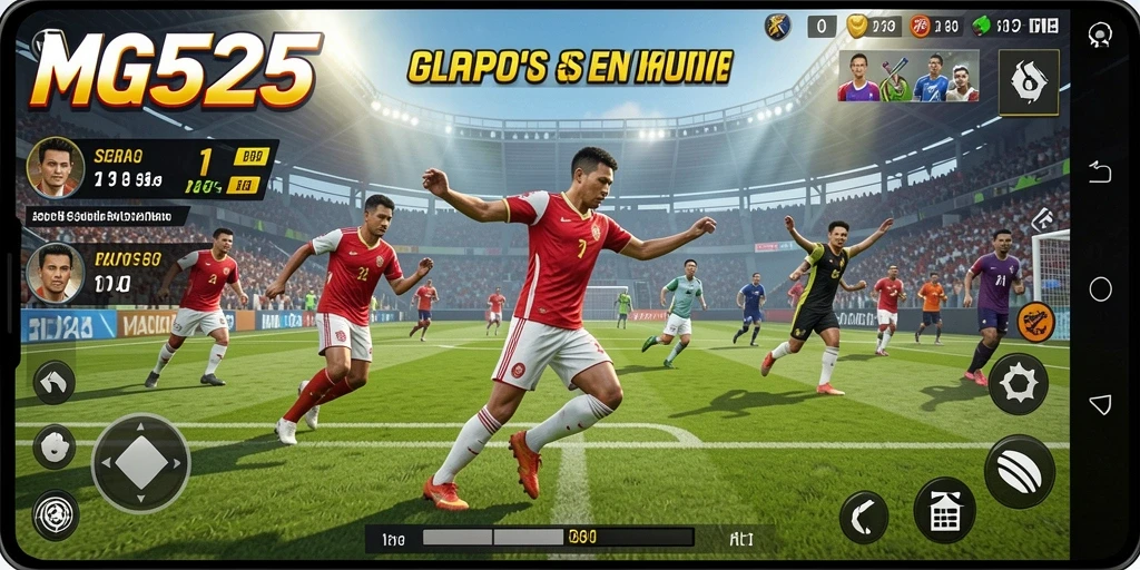 Tampilan utama gameplay MG525 dengan interaksi olahraga yang seru.