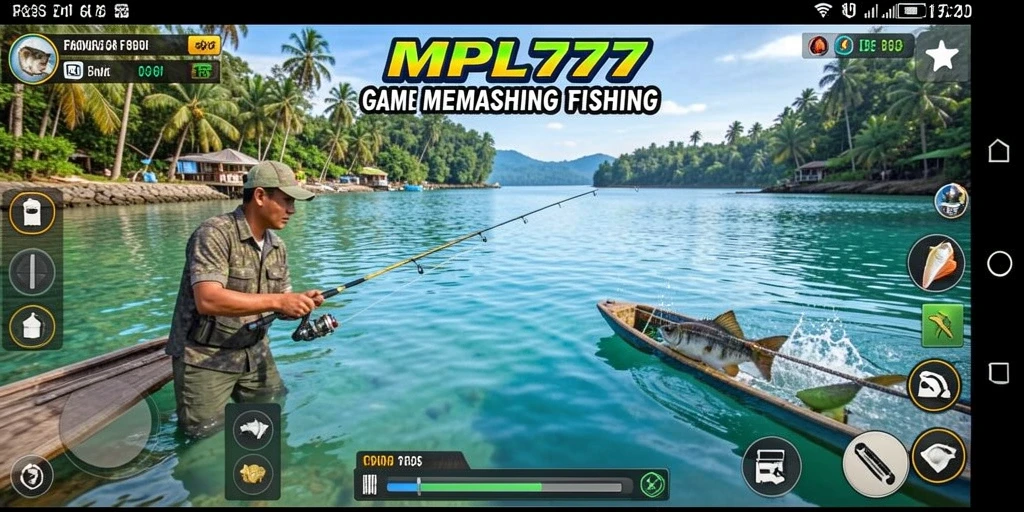 Tampilan gameplay menarik dari MPL777 saat menangkap ikan.