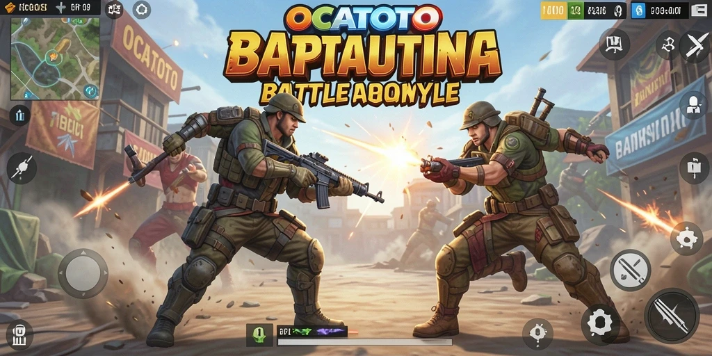 Gameplay mendebarkan di dalam OCATOTO dengan aksi pertarungan intens.