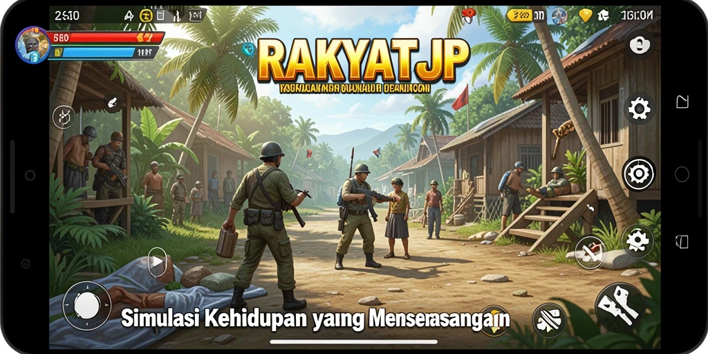 Tampilan menarik dari gameplay RAKYATJP dalam simulasi kehidupan.