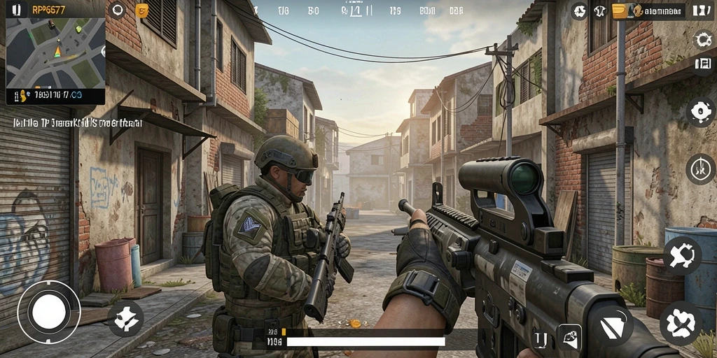 Tampilan gameplay seru dari RP6677 yang penuh aksi TPS.