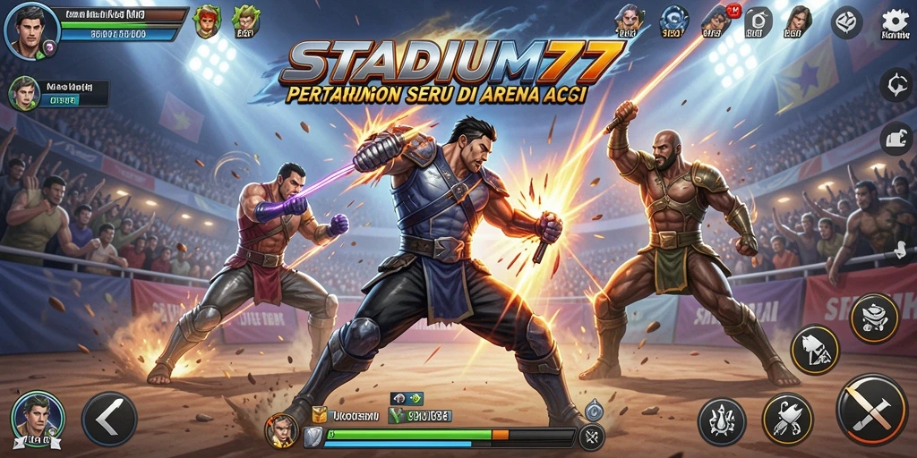 Tampilan screenshot dari gameplay seru STADIUM77 yang penuh aksi.