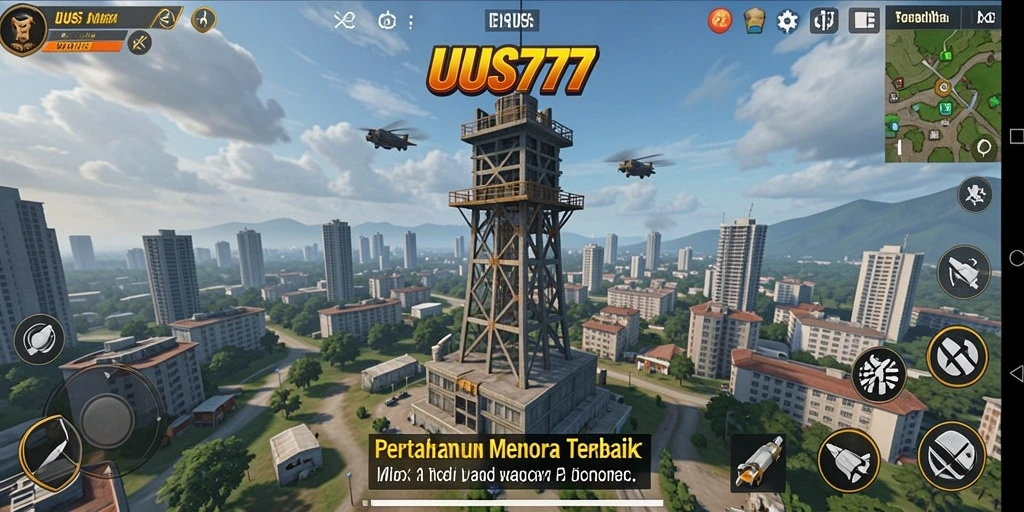 Screenshot UUS777 menunjukkan aksi mendebarkan dalam Tower Defense.