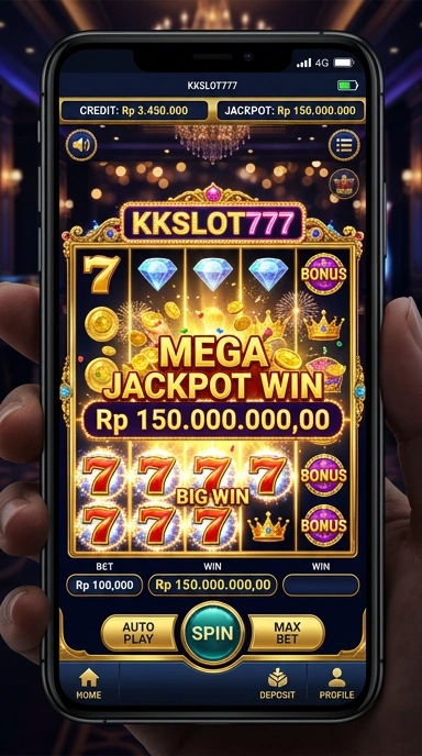 Tampilan utama aplikasi kkslot777 yang menarik dan mudah dinavigasi.